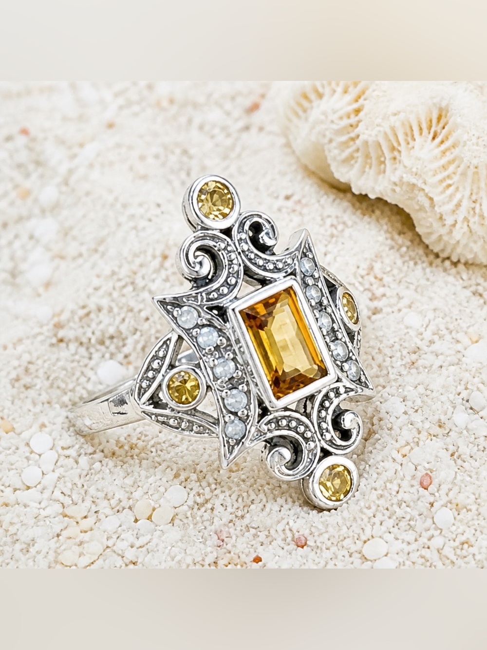 NEW! Citrine & Pearl Ring